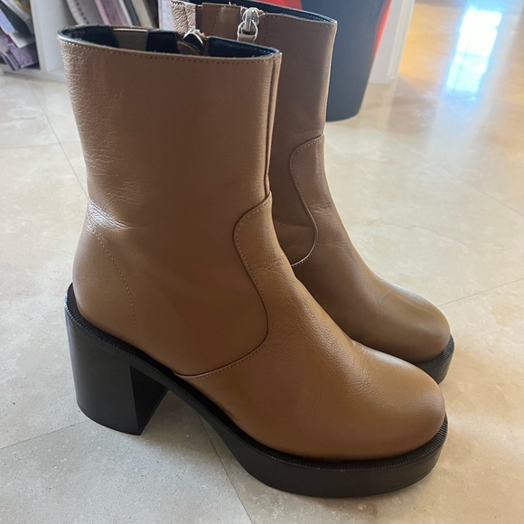 Brown Leather Simon Miller Platform Boots - Picture 3 of 5